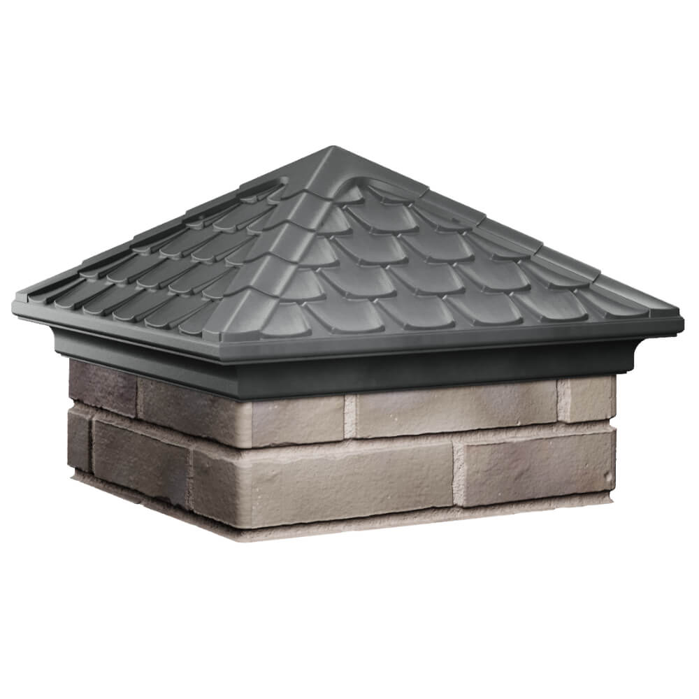 Колпак Zking Эльбрус Серый на столб 1.5х1.5 кирпича (385х385мм) в Мурманске фото