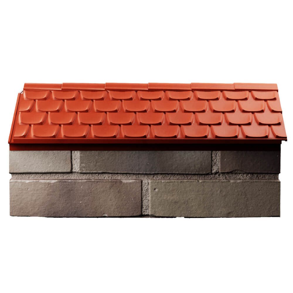 Парапет Zking Эльбрус Красный с посадкой на 1 кирпич (255мм) в Мурманске фото