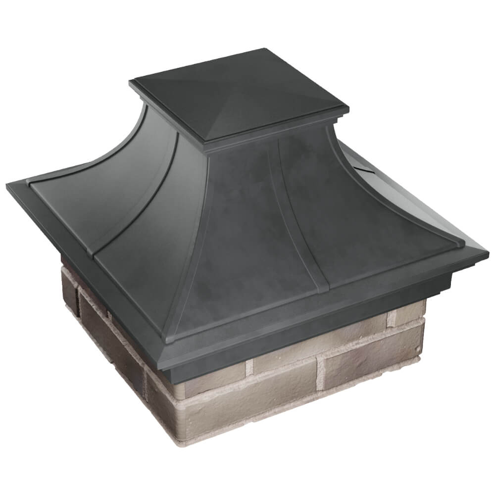 Колпак Zking Монблан Премиум Серый на столб 1.5х1.5 кирпича (385х385мм) в Мурманске фото