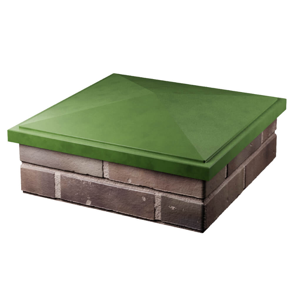 Колпак Zking БонаМоно Зеленый на столб 2х2 кирпича (515х515, 530х530мм) в Мурманске фото