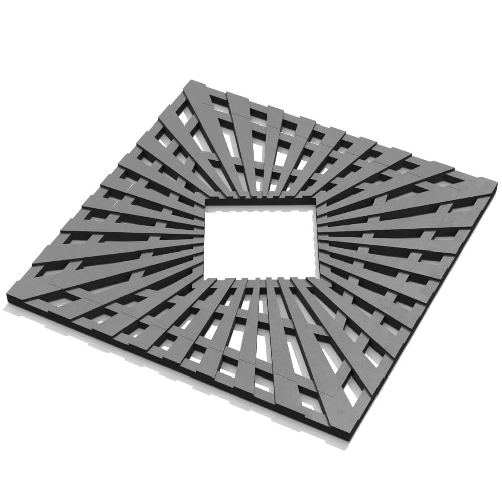 Приствольная решетка для дерева ZKING ATMOSPHERE 1.2х1.2м Серая в Мурманске фото