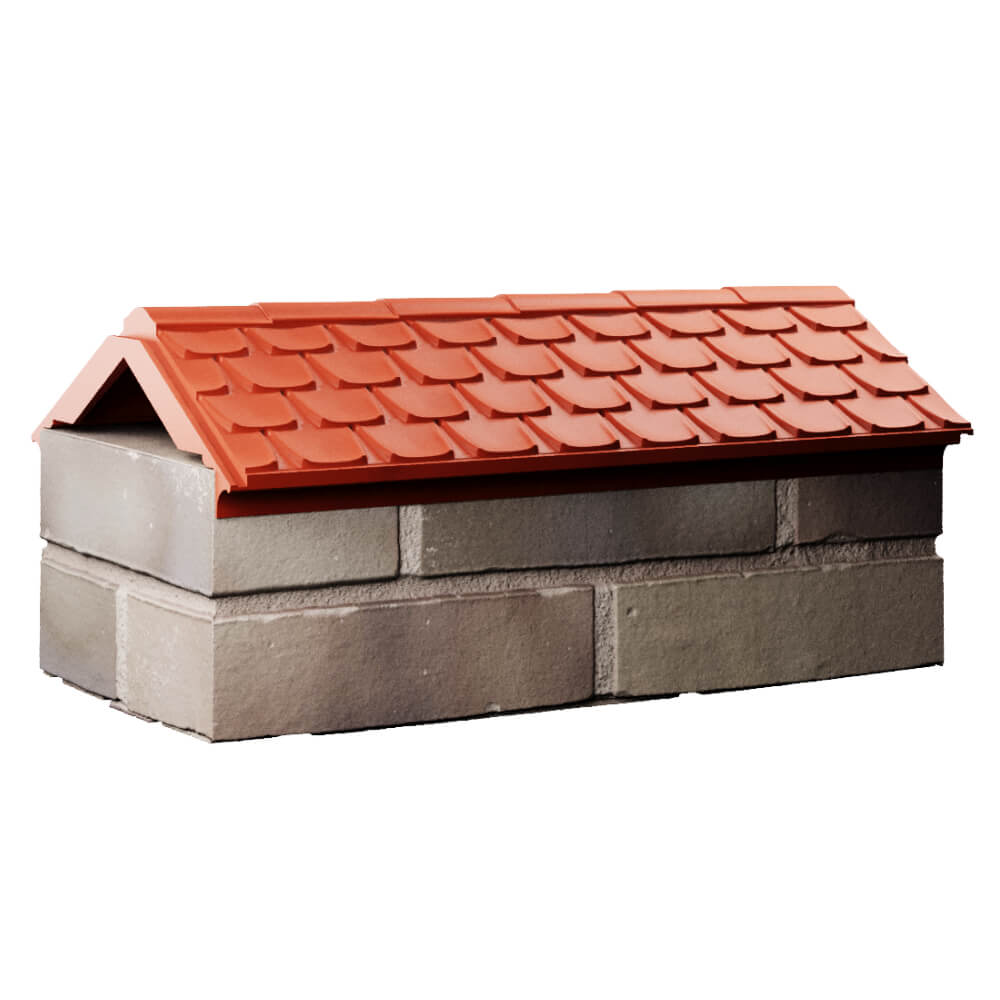 Парапет Zking Эльбрус Красный с посадкой на 1 кирпич (255мм) Мурманск фото