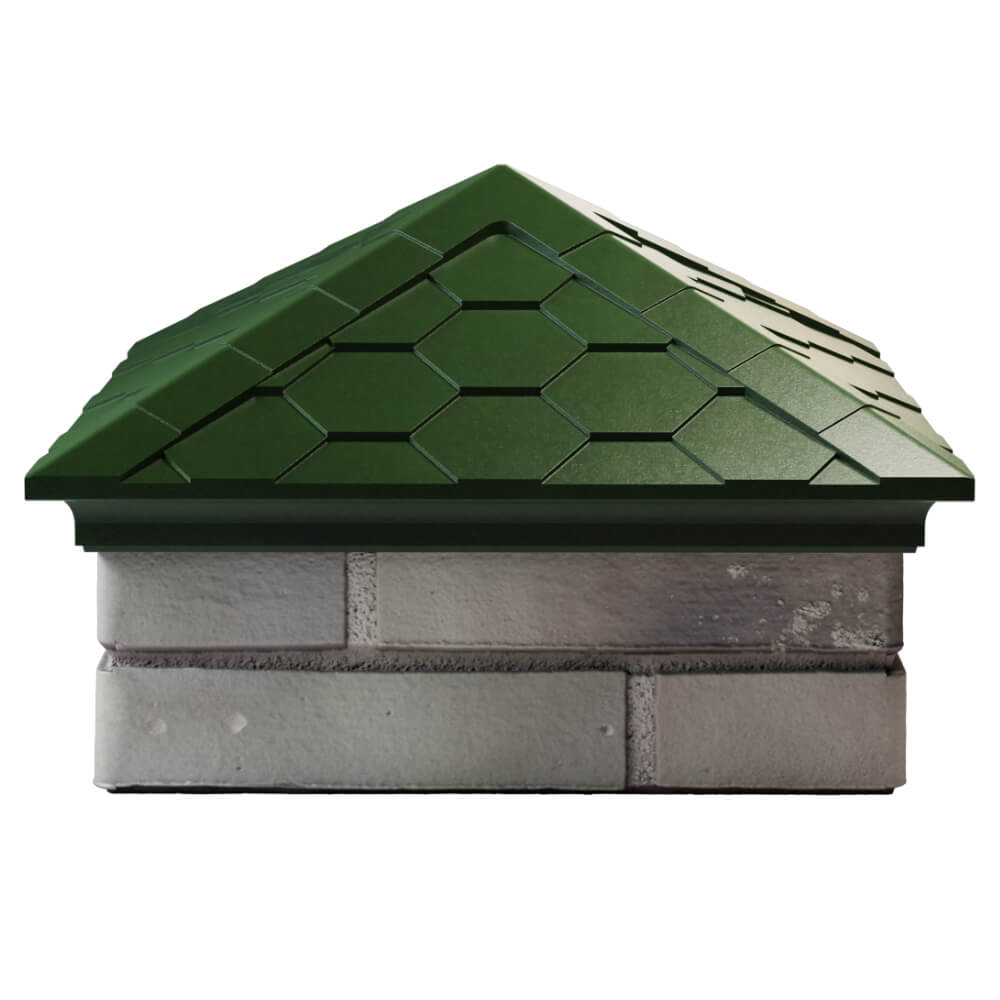 Колпак Zking Эверест Зеленый на столб 1.5х1.5 кирпича (390х390мм) Мурманск фото